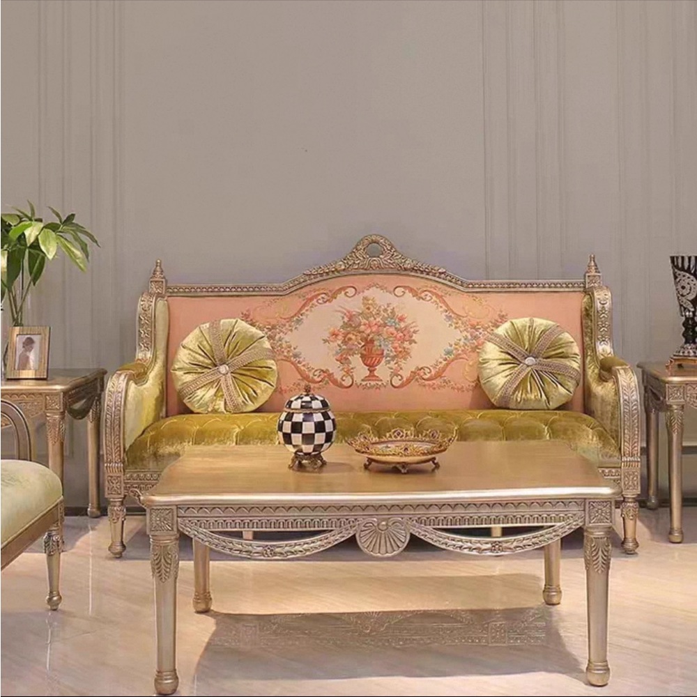 Elegant Gold and Cream Sofa only